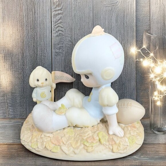 Precious Moments May Your Life Be Blessed With Touchdowns Figurine Ceramic 1989 - Picture 1 of 12